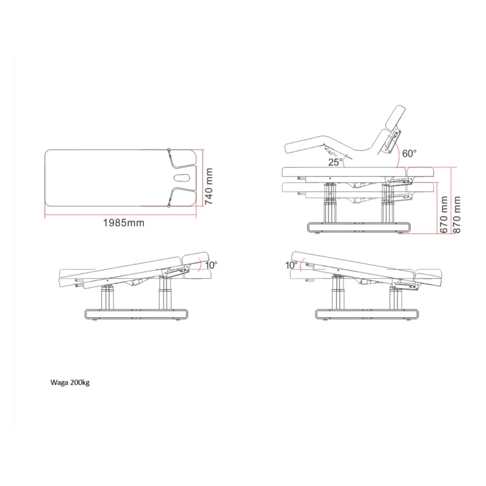 Table de massage électrique SIENA