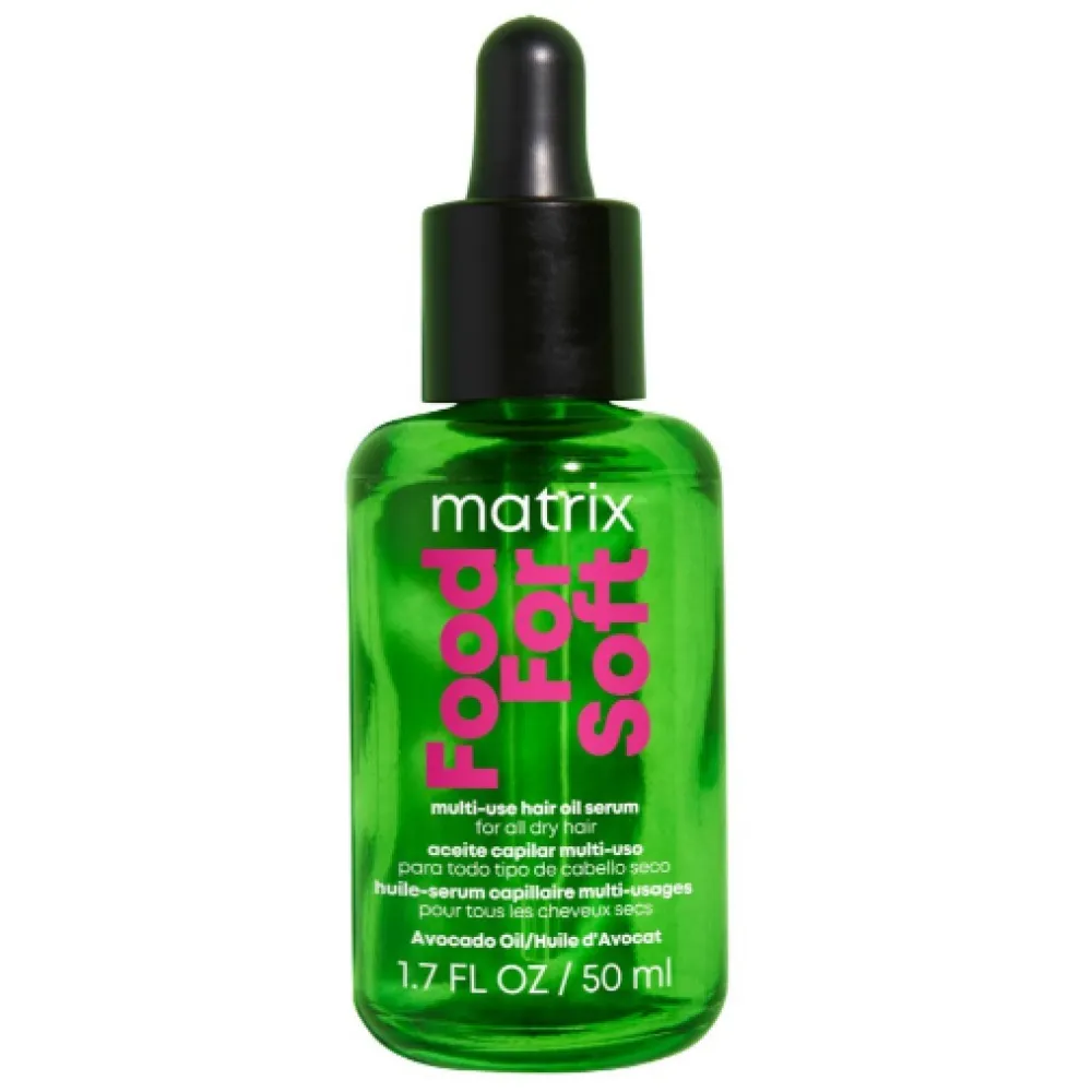 Matrix Total Results Food For Soft Multi-use Hair Oil Serum - Huile sérum multi-usages intensément hydratante pour tous types de cheveux secs, 50 ml
