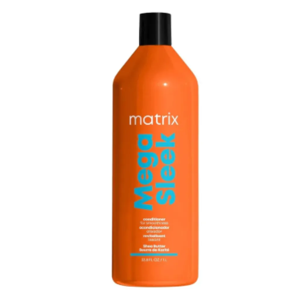 Matrix Total Results Mega Sleek Conditioner — Après-shampoing au beurre de karité pour cheveux indisciplinés, 1000 ml