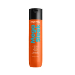 Matrix Total Results Mega Sleek Shampoo - Shampooing lissant au beurre de karité pour cheveux indisciplinés, 300 ml