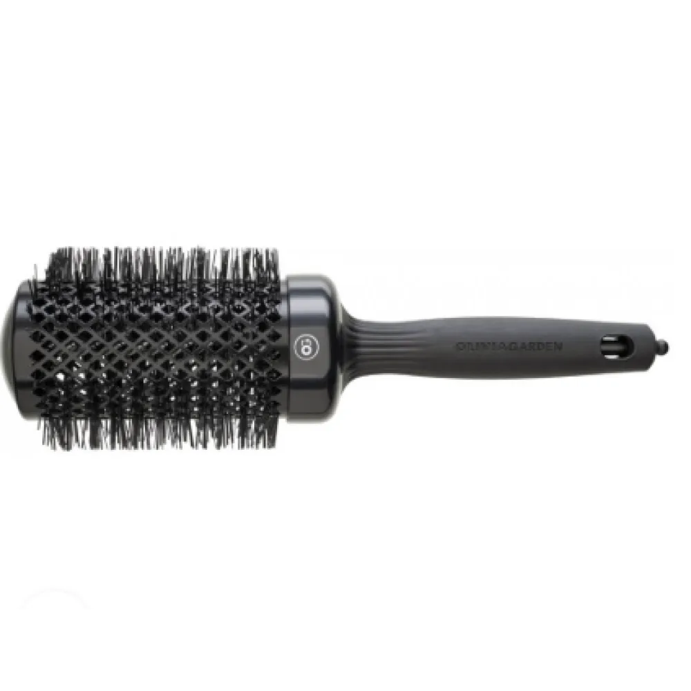 Olivia Garden Expert Blowout Shine Black — Brosse à cheveux ronde 55 mm