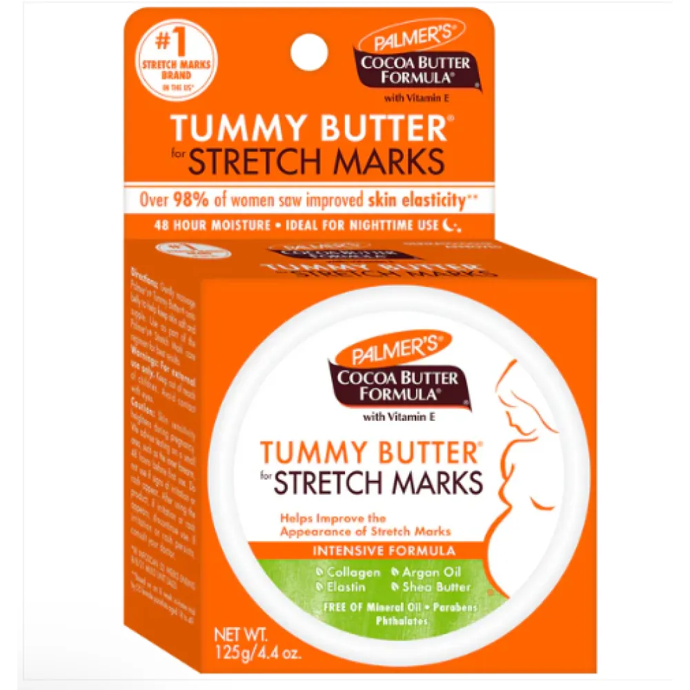 Palmer's Tummy Butter – Beurre de massage anti-vergetures pour le ventre, 125 g