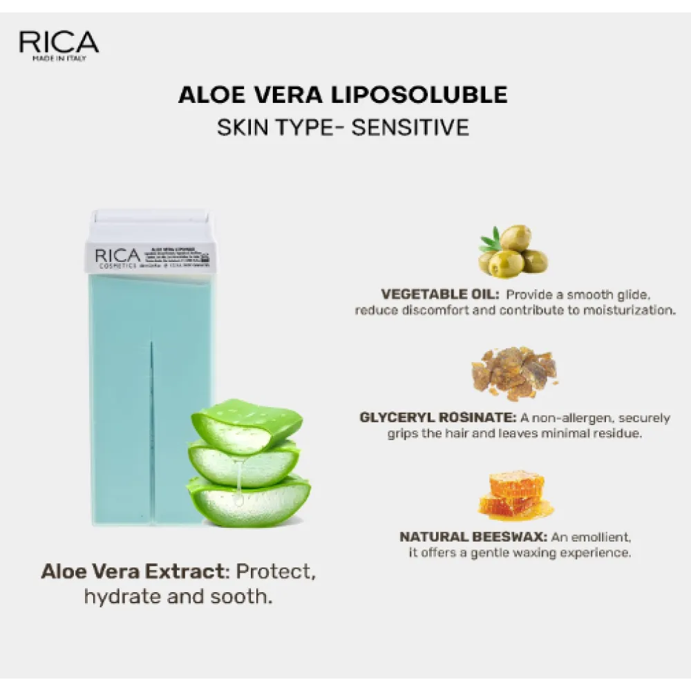 Cire RICA à l'Aloe Vera – 100 ml (avec extrait d'aloès)