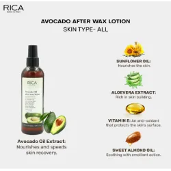Lotion après-épilation à l'huile d'avocat RICA, 250 ml