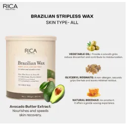 RICA Brazilian Avocado Wax — cire brésilienne solide à l'avocat, 800 ml
