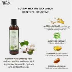 RICA Cotton Milk Gel pré-épilatoire – Gel à l'extrait de coton, 250 ml