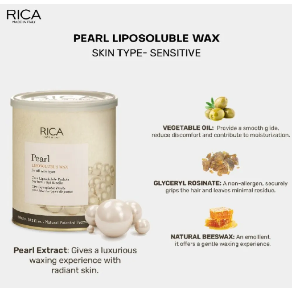 RICA Pearl Wax – Cire perle, 800 ml