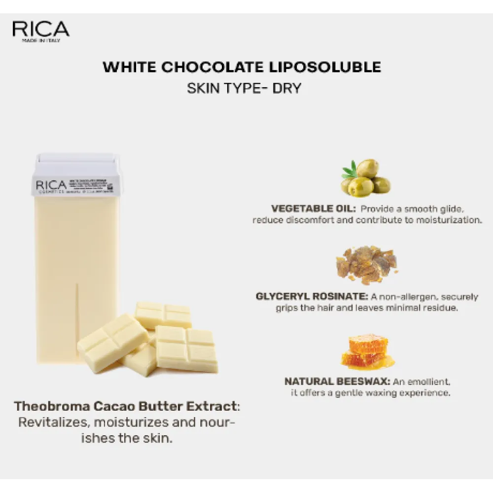 RICA Cire au chocolat blanc, 100 ml