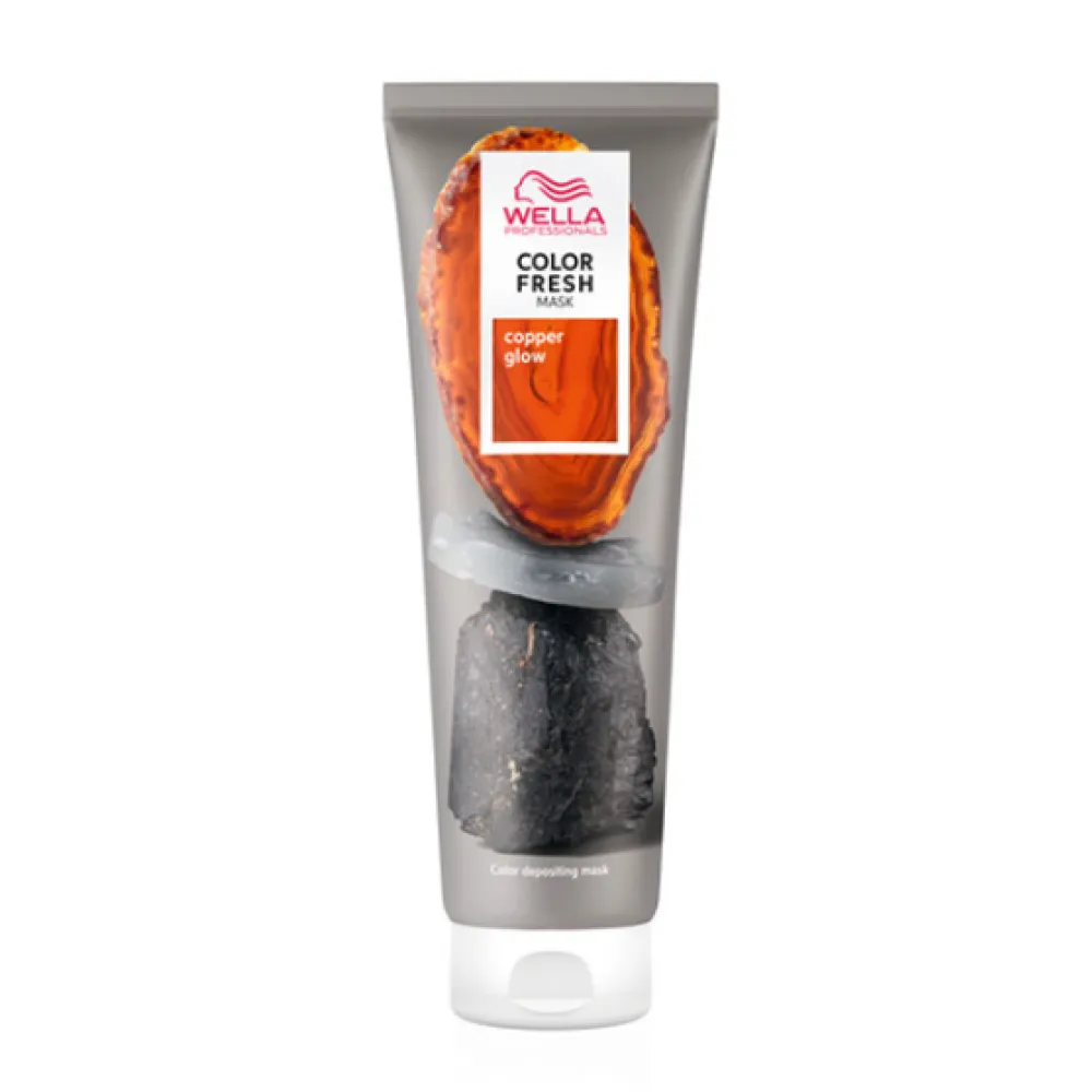 WELLA PROFESSIONAL COLOR FRESH MASK - Copper Glow - Masque colorant ton sur ton pour cheveux, 150 ml