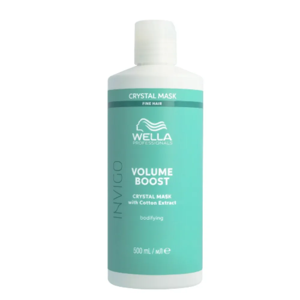 WELLA PROFESSIONAL INVIGO Volume Boost Crystal Mask – Masque volumisant pour cheveux, 500 ml