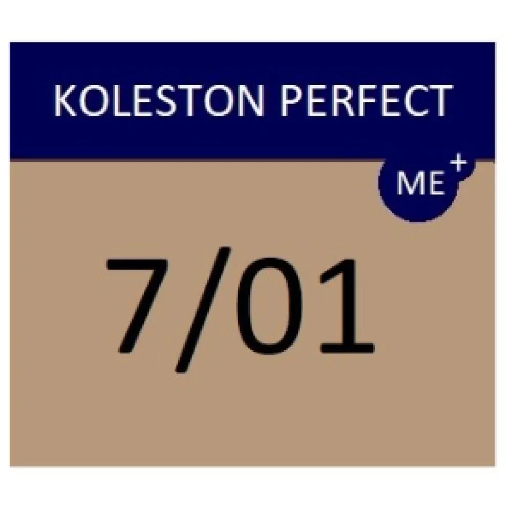 WELLA PROFESSIONALS KOLESTON PERFECT ME+ - Coloration cheveux 7/01 - Blond cendré naturel