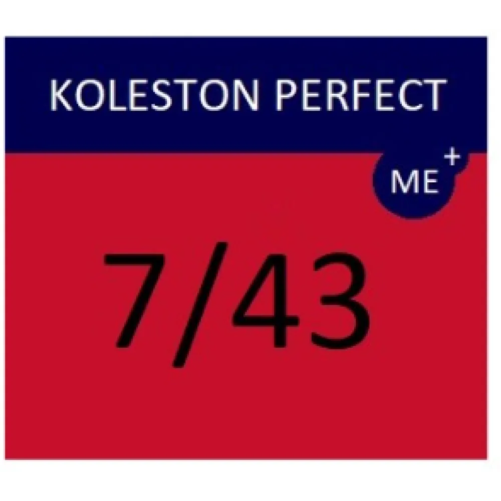WELLA PROFESSIONALS KOLESTON PERFECT ME+ - Coloration capillaire, 7/43 - Blond moyen rouge doré