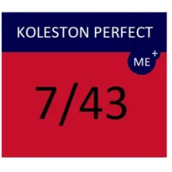 WELLA PROFESSIONALS KOLESTON PERFECT ME+ - Coloration capillaire, 7/43 - Blond moyen rouge doré