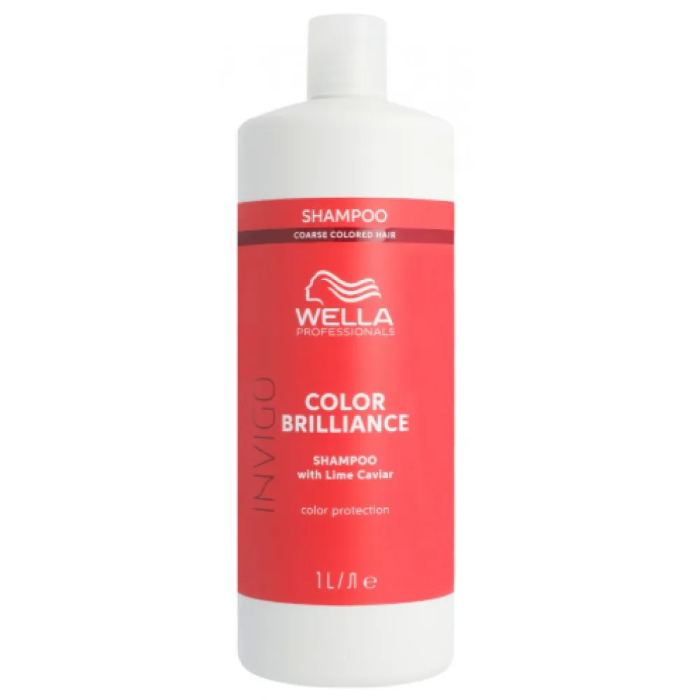 WELLA PROFESSIONAL INVIGO Color Brilliance Coarse Shampoo - Shampooing pour cheveux épais et colorés, 1000 ml