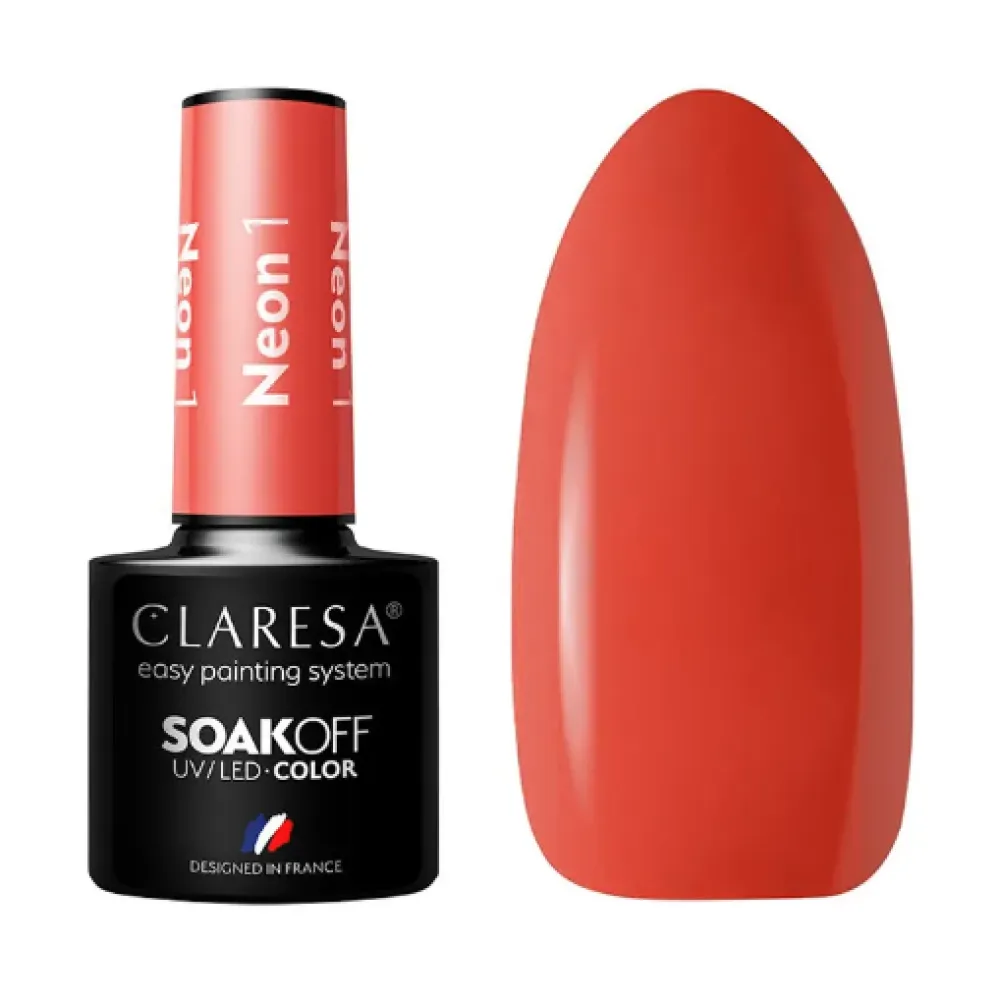 CLARESA NEON 1 - Vernis gel pour ongles, 5 ml