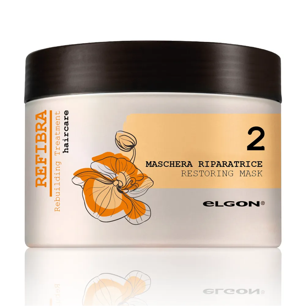 ELGON Refibra Restoring Mask - Masque réparateur pour cheveux secs et fragilisés, 250 ml