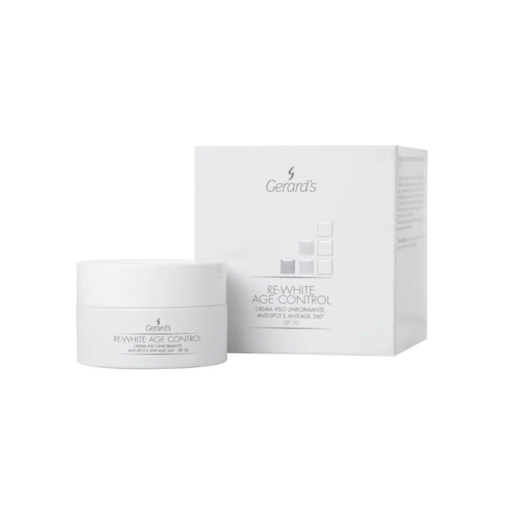 GERARD'S RE-WHITE AGE CONTROL Crème visage unifiante anti-taches et anti-âge SPF 50, 100ml (PFAREW580)