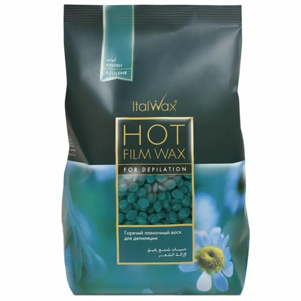 ItalWax Hot Film Wax AZULENE, 1000gr.