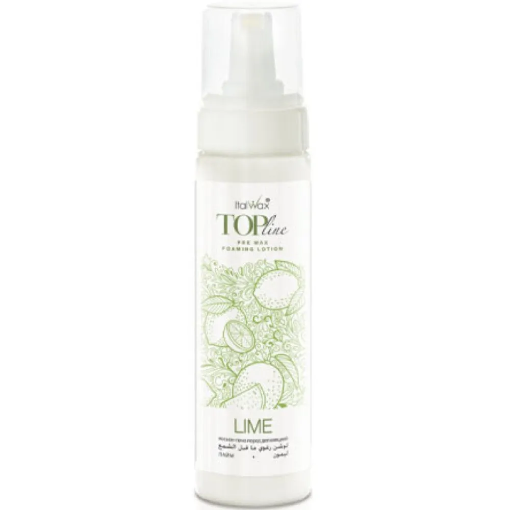 ItalWax Top Line Pre Wax Foaming Lotion LIME — lotion moussante pré-épilation au citron vert, 200 ml (CPWF200)