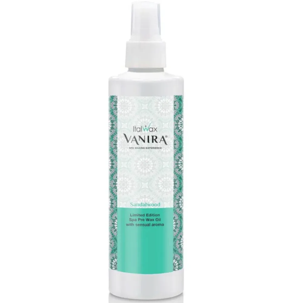 ItalWax VANIRA Pre Wax Sandal Wood Oil - Huile pré-épilatoire au bois de santal, 250 ml