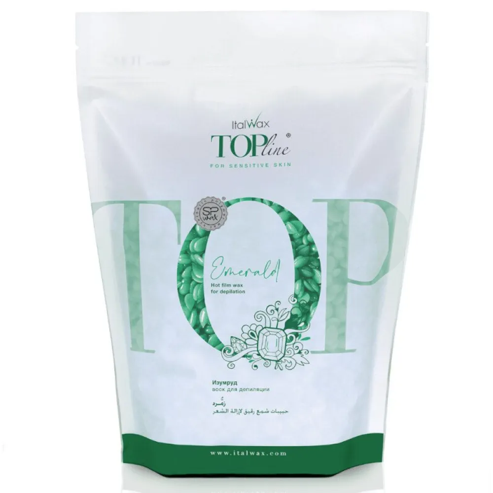 Italwax Top Formula EMERALD - Granulés de cire à film chaud, 750 g (BRLemerald)