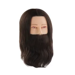 Tête de mannequin GENTLEMAN/PAUL avec cheveux et barbe naturels