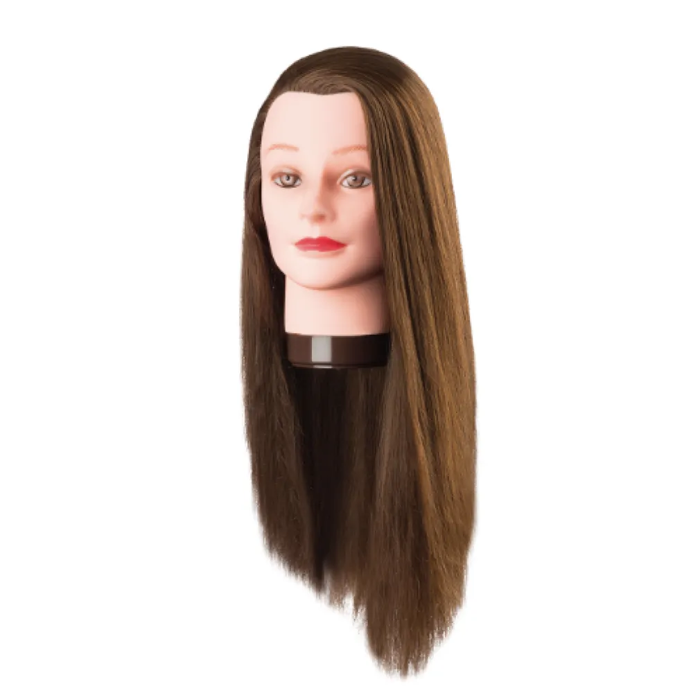 Tête de mannequin Pia — cheveux 100 % protéine, 60 cm