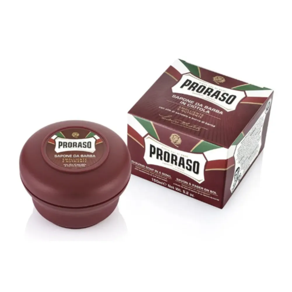 PRORASO Coarse Shaving Soap With Sandalwood and Shea butter, 150ml